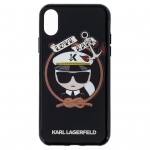KLHCPXKSB Karl Lagerfeld Karl Sailor TPU Case Black pro iPhone X, 2439202