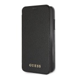 GUFLBKI61IGLTBK Guess PU Leather Book Case Iridescent Black pro iPhone XR, 2440611
