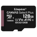 microSDXC 128GB Kingston Canvas Select + w/a, SDCS2/128GB