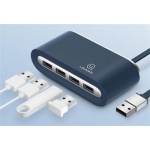 USAMS SJ238 4 Ports USB Hub Blue (EU Blister), 2440130