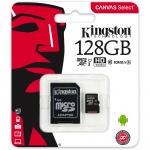 microSDXC 128GB Kingston Class 10 w/a  (EU Blister), 2442089