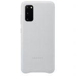 EF-VG980LSEGEU Samsung Kožený Kryt pro Galaxy S20 Silver, 2450705