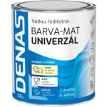 DENAS UNIVERZÁL-MAT vrchní barva na dřevo, kov a beton, 0240 hnědá tmavá, 0,3 kg