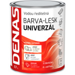 DENAS UNIVERZÁL-LESK vrchní barva na dřevo, kov a beton, 0100 bílá, 700 g