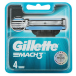 Gillette Mach3, náhradní hlavice, balení 4 kusy