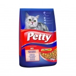 Petty granule pro kočky s kuřecím a lososem, 2 kg