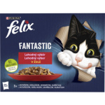 Felix Fantastic kapsičky pro kočky s kuřetem, hovězím, králíkem a jehněčím, 12 × 85 g