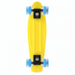 Spokey FISH Pennyboard se svíticími LED kolečky, žlutý, K940395