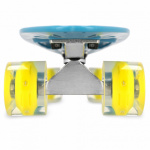 Spokey FISH Pennyboard se svíticími LED kolečky, modrý, K940467