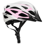 Spokey FEMME Cyklistická přilba IN-MOLD, 55-58 cm, bílo-růžová, K941019