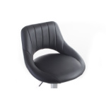 Barová židle G21 Aletra koženková, prošívaná black, G-21-B521