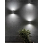 Svítidlo Nova Luce NERO R WALL GREY 2 nástěnné, IP 54, GU10, 710022