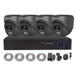 Kamerový set Securia Pro NVR4CHV4S-B DOME IP, 4Mpx, 4 kamery, PoE NVR, černá, NVR4CHV4S-B DOME