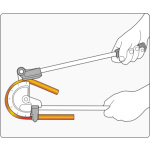 Ohybačka na trubky Al, Cu, 180°, pr. 9/32" - 15mm, YT-21844