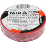 Izolační páska elektrikářská PVC 15mm / 20m červená, YT-81592