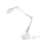 lampa stolní s lupou, USB napájení, bílá, 2400lm, 3 barvy světla, 5x zvětšení 43161