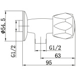 ventil, 1/2", keramický ventil, chrom 85046