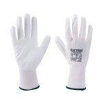 rukavice z polyesteru polomáčené v PU, bílé, velikost 11" 8856633