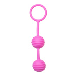 Venušiny kuličky Easytoys Horizontal Ribbed Geisha Balls - Pink, ET003PNK