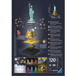 RAVENSBURGER Svítící 3D puzzle Noční edice Socha Svobody 108 dílků 117370