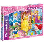 CLEMENTONI Brilliant puzzle Disney princezny: Pohádkové světy 104 dílků 118738