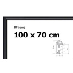 BFHM Plastový rám na puzzle 100x70cm - černý 123050