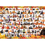 EUROGRAPHICS Puzzle Halloweenská zvířátka 1000 dílků 124697
