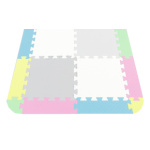 Okraje pro pěnový koberec v pastelových barvách 18ks (pro koberec 12ks) 132698