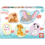 EDUCA Baby puzzle Disney zvířata 2, 5v1 (3-5 dílků) 134589