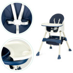 ECOTOYS Jídelní židlička 2v1 modrá 137334