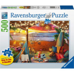 RAVENSBURGER Puzzle Útulná místa: Pláž Cabana XXL 500 dílků 141554