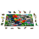 WOODEN CITY Dřevěné puzzle Ostrov papoušků 2v1, 300 dílků EKO 141946