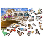 WOODEN CITY Dřevěné puzzle Koťata v Benátkách 2v1, 75 dílků EKO 142013