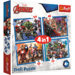 TREFL Puzzle Stateční Avengers 4v1 (35,48,54,70 dílků) 143126