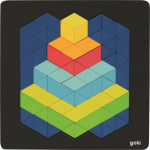 GOKI Dřevěné puzzle Pyramida 3D efekt 82 dílků 144236