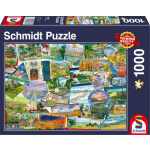 SCHMIDT Puzzle Samolepky z cest 1000 dílků 144539