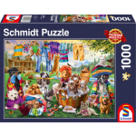 SCHMIDT Puzzle Bláznivá zahrada domácích mazlíčků 1000 dílků 144541