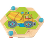 GOKI Puzzle hexagon Stavební stroje 145088