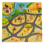 ECOTOYS Pěnové puzzle Safari s okraji 145721, 9 dílů