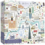 GIBSONS Puzzle Mapa Londýna 1000 dílků 146914