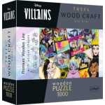TREFL Wood Craft Origin puzzle Disney: Setkání záporáků 1000 dílků 149851
