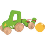 GOKI Dřevěný traktor s vlečkou 151158