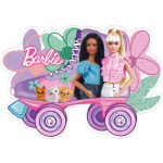 CLEMENTONI Obrysové puzzle Barbie: Brusle 104 dílků 151186