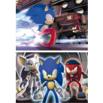 EDUCA Svítící puzzle Sonic Prime 2x100 dílků 152709