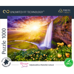 TREFL Puzzle UFT Romantic Sunset: Seljalandsfoss vodopády, Island 1000 dílků 155974