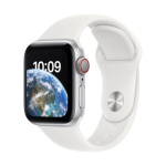 Apple Watch SE Cell/40mm/Silver/Sport Band/White, MNPP3CS/A