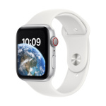 Apple Watch SE Cell/44mm/Silver/Sport Band/White, MNQ23CS/A