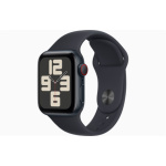Apple Watch SE Cell/44mm/Midnight/Sport Band/Midnight/-S/M, MRH53QC/A