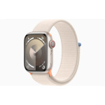Apple Watch S9 Cell/45mm/Starlight/Sport Band/Starlight, MRMA3QC/A