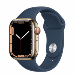 Apple Watch S7 Cell/45mm/Gold/Sport Band/Blue, MN9M3HC/A